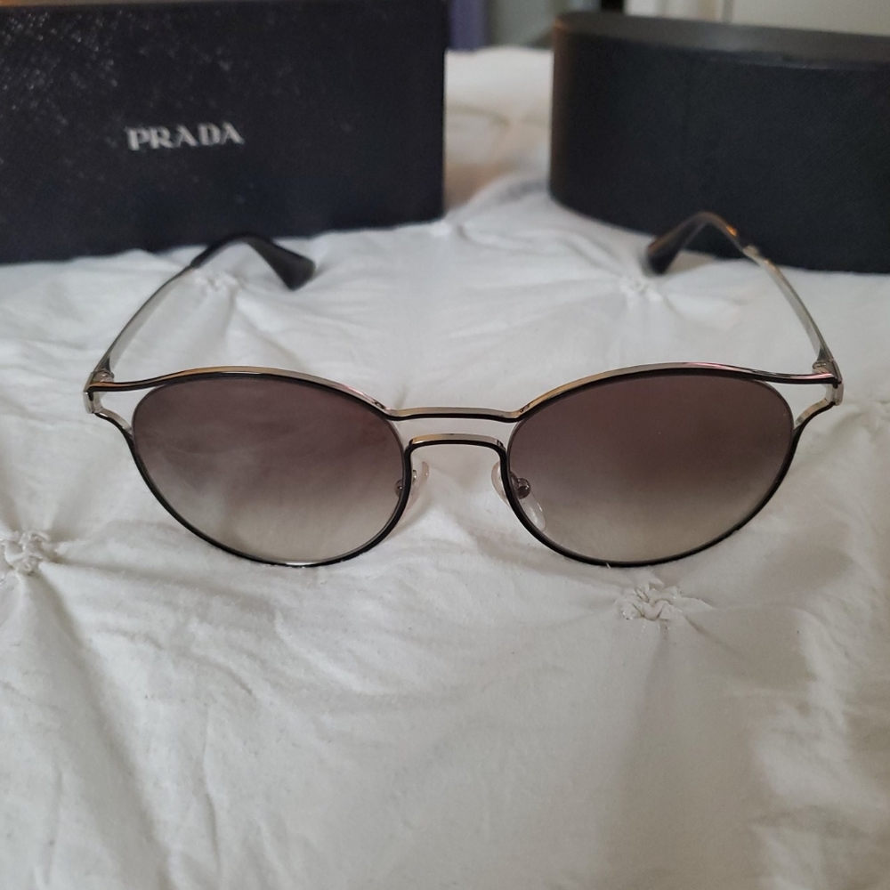 Amazing Prada Gunmetal Sunglasses w/Box Never Worn